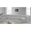  Manufacturer Color_Grey -- Ollie 188" Grey Boucle Fabric Upholstered 8 pc Modular Sectional IMAGE 2