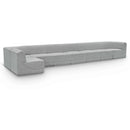  Manufacturer Color_Grey -- Ollie 218" Grey Boucle Fabric Upholstered 8 pc Modular Sectional IMAGE 1