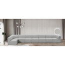  Manufacturer Color_Grey -- Ollie 218" Grey Boucle Fabric Upholstered 8 pc Modular Sectional IMAGE 2