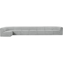  Manufacturer Color_Grey -- Ollie 218" Grey Boucle Fabric Upholstered 8 pc Modular Sectional IMAGE 4