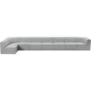  Manufacturer Color_Grey -- Ollie 218" Grey Boucle Fabric Upholstered 8 pc Modular Sectional IMAGE 5