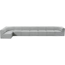 Meridian Ollie Grey Boucle Fabric Modular Sectional IMAGE 5