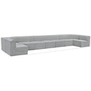  Manufacturer Color_Grey -- Ollie 218" Grey Boucle Fabric Upholstered 9 pc Modular Sectional IMAGE 12