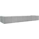  Manufacturer Color_Grey -- Ollie 218" Grey Boucle Fabric Upholstered 9 pc Modular Sectional IMAGE 4