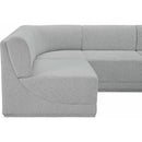  Manufacturer Color_Grey -- Ollie 218" Grey Boucle Fabric Upholstered 9 pc Modular Sectional IMAGE 9