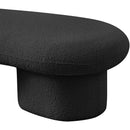  Color_Black -- Meridian Luka Boucle Fabric Upholstered Bench IMAGE 10