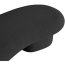 Meridian Luka Black Boucle Fabric Bench IMAGE 11