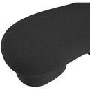  Color_Black -- Meridian Luka Boucle Fabric Upholstered Bench IMAGE 12