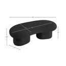 Meridian Luka Black Boucle Fabric Bench IMAGE 13