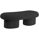  Color_Black -- Meridian Luka Boucle Fabric Upholstered Bench IMAGE 7
