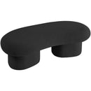  Color_Black -- Meridian Luka Boucle Fabric Upholstered Bench IMAGE 8