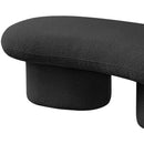  Color_Black -- Meridian Luka Boucle Fabric Upholstered Bench IMAGE 9