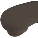  Color_Brown -- Luka Brown Boucle Fabric Upholstered Bench IMAGE 12