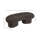  Color_Brown -- Luka Brown Boucle Fabric Upholstered Bench IMAGE 13