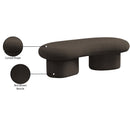  Color_Brown -- Luka Brown Boucle Fabric Upholstered Bench IMAGE 14