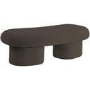  Color_Brown -- Luka Brown Boucle Fabric Upholstered Bench IMAGE 7