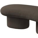  Color_Brown -- Luka Brown Boucle Fabric Upholstered Bench IMAGE 9