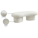  Color_Cream -- Luka Cream Boucle Fabric Upholstered Bench IMAGE 14