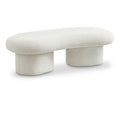  Color_Cream -- Luka Cream Boucle Fabric Upholstered Bench IMAGE 1