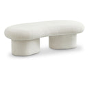  Color_Cream -- Luka Cream Boucle Fabric Upholstered Bench IMAGE 1