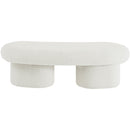  Color_Cream -- Luka Cream Boucle Fabric Upholstered Bench IMAGE 3
