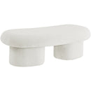 Meridian Luka Cream Boucle Fabric Bench IMAGE 7