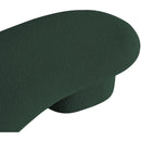 Meridian Luka Green Boucle Fabric Bench IMAGE 11