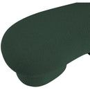  Color_Green -- Luka Green Boucle Fabric Upholstered Bench IMAGE 12