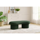  Color_Green -- Luka Green Boucle Fabric Upholstered Bench IMAGE 2