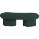  Color_Green -- Luka Green Boucle Fabric Upholstered Bench IMAGE 3