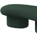  Color_Green -- Luka Green Boucle Fabric Upholstered Bench IMAGE 9