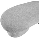  Color_Grey -- Luka Grey Boucle Fabric Upholstered Bench IMAGE 12