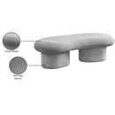  Color_Grey -- Luka Grey Boucle Fabric Upholstered Bench IMAGE 14