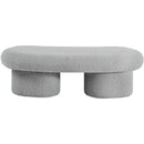  Color_Grey -- Luka Grey Boucle Fabric Upholstered Bench IMAGE 3