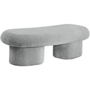  Color_Grey -- Luka Grey Boucle Fabric Upholstered Bench IMAGE 7