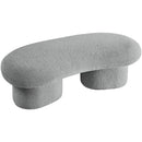  Color_Grey -- Luka Grey Boucle Fabric Upholstered Bench IMAGE 8