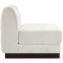  Manufacturer Color_Cream -- Quinn Cream Chenille Fabric Upholstered Modular Armless Chair IMAGE 6