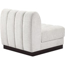  Manufacturer Color_Cream -- Quinn Cream Chenille Fabric Upholstered Modular Armless Chair IMAGE 7