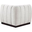  Manufacturer Color_Cream -- Quinn Cream Chenille Fabric Upholstered Modular Corner Chair IMAGE 3