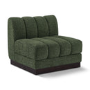  Manufacturer Color_Green -- Quinn Green Chenille Fabric Upholstered Modular Armless Chair IMAGE 1