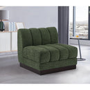  Manufacturer Color_Green -- Quinn Green Chenille Fabric Upholstered Modular Armless Chair IMAGE 2