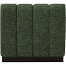  Manufacturer Color_Green -- Quinn Green Chenille Fabric Upholstered Modular Armless Chair IMAGE 3
