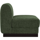  Manufacturer Color_Green -- Quinn Green Chenille Fabric Upholstered Modular Armless Chair IMAGE 6
