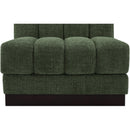  Manufacturer Color_Green -- Quinn Green Chenille Fabric Upholstered Modular Armless Chair IMAGE 8
