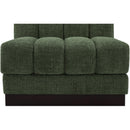 Meridian Quinn Green Chenille Fabric Armless Chair IMAGE 8