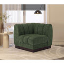  Manufacturer Color_Green -- Quinn Green Chenille Fabric Upholstered Modular Corner Chair IMAGE 2