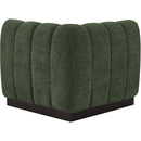  Manufacturer Color_Green -- Quinn Green Chenille Fabric Upholstered Modular Corner Chair IMAGE 3