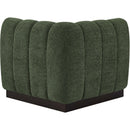 Meridian Quinn Green Chenille Fabric Corner Chair IMAGE 3