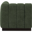  Manufacturer Color_Green -- Quinn Green Chenille Fabric Upholstered Modular Corner Chair IMAGE 6