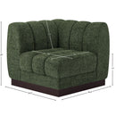  Manufacturer Color_Green -- Quinn Green Chenille Fabric Upholstered Modular Corner Chair IMAGE 9